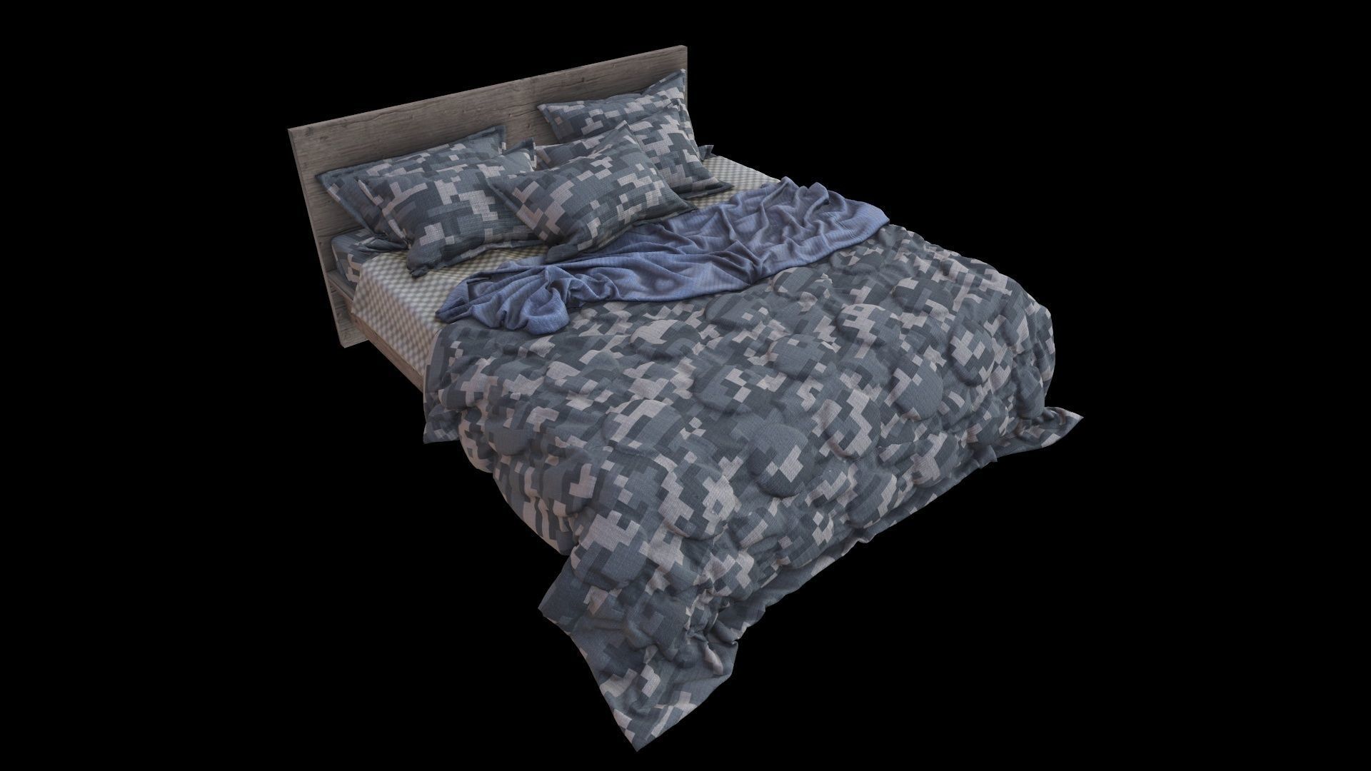 PBR Beds - 5 Pieces 3D model_13