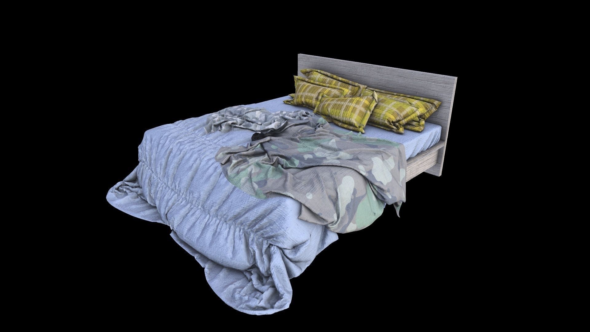 PBR Beds - 5 Pieces 3D model_4