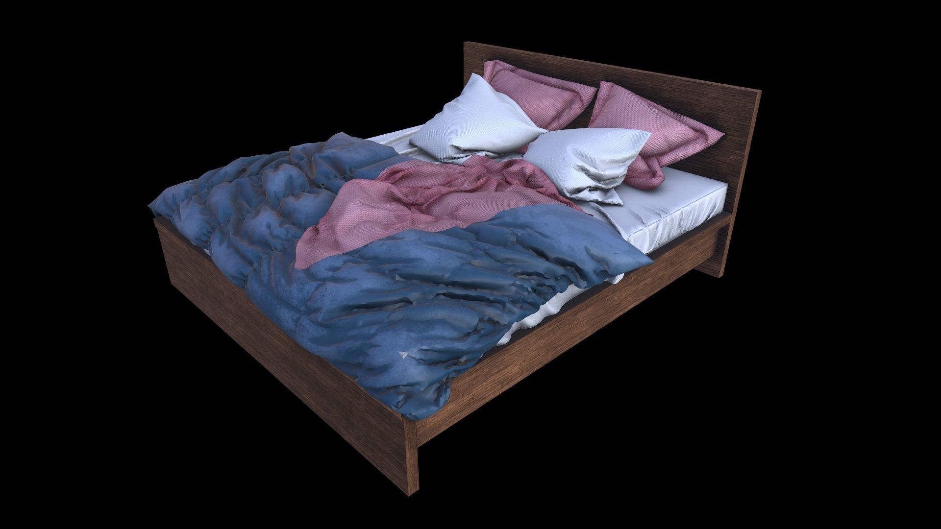 PBR Beds - 5 Pieces 3D model_9