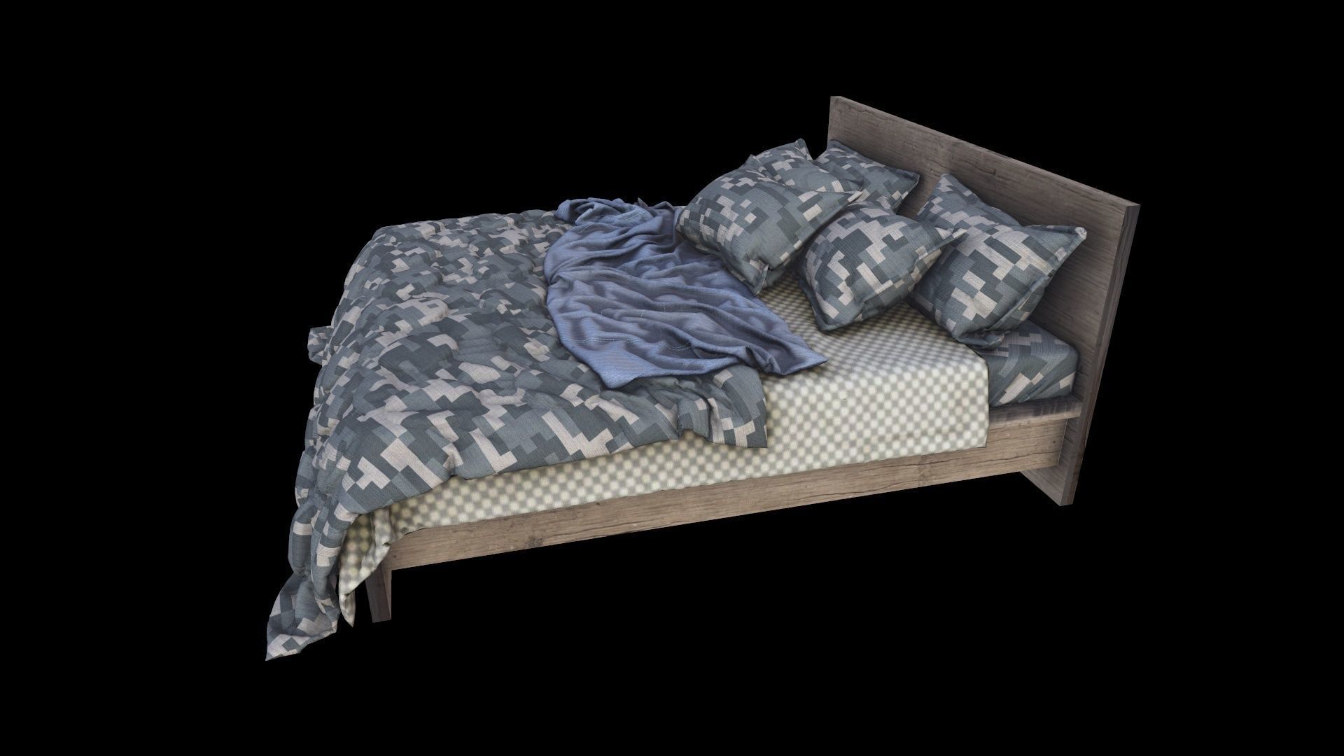 PBR Beds - 5 Pieces 3D model_14