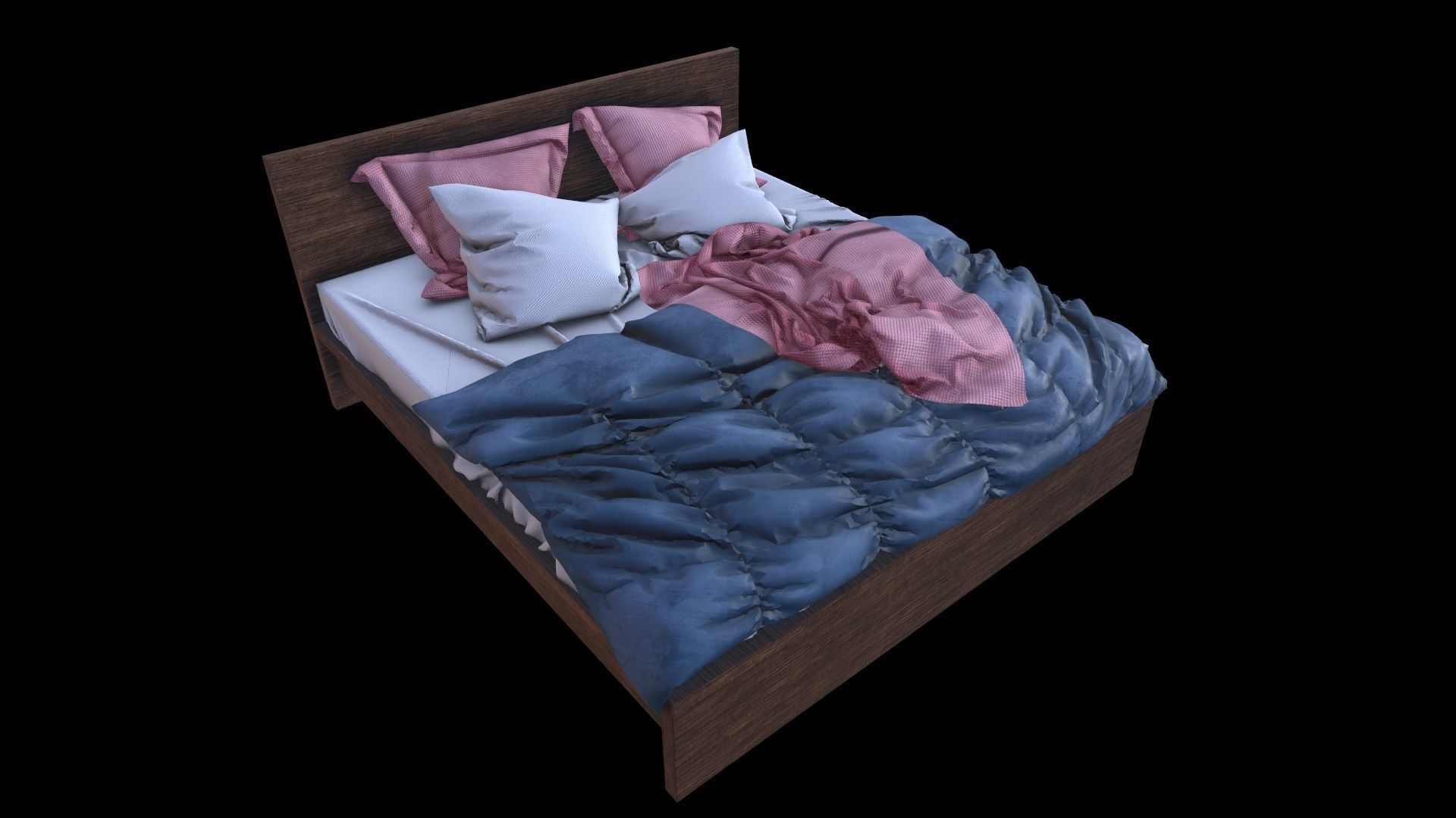 PBR Beds - 5 Pieces 3D model_8