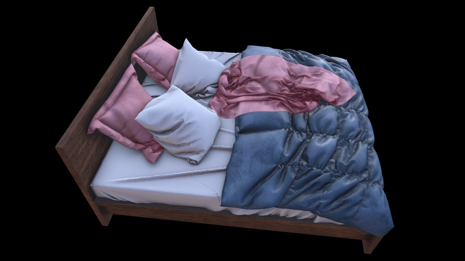 PBR Beds - 5 Pieces 3D model_11