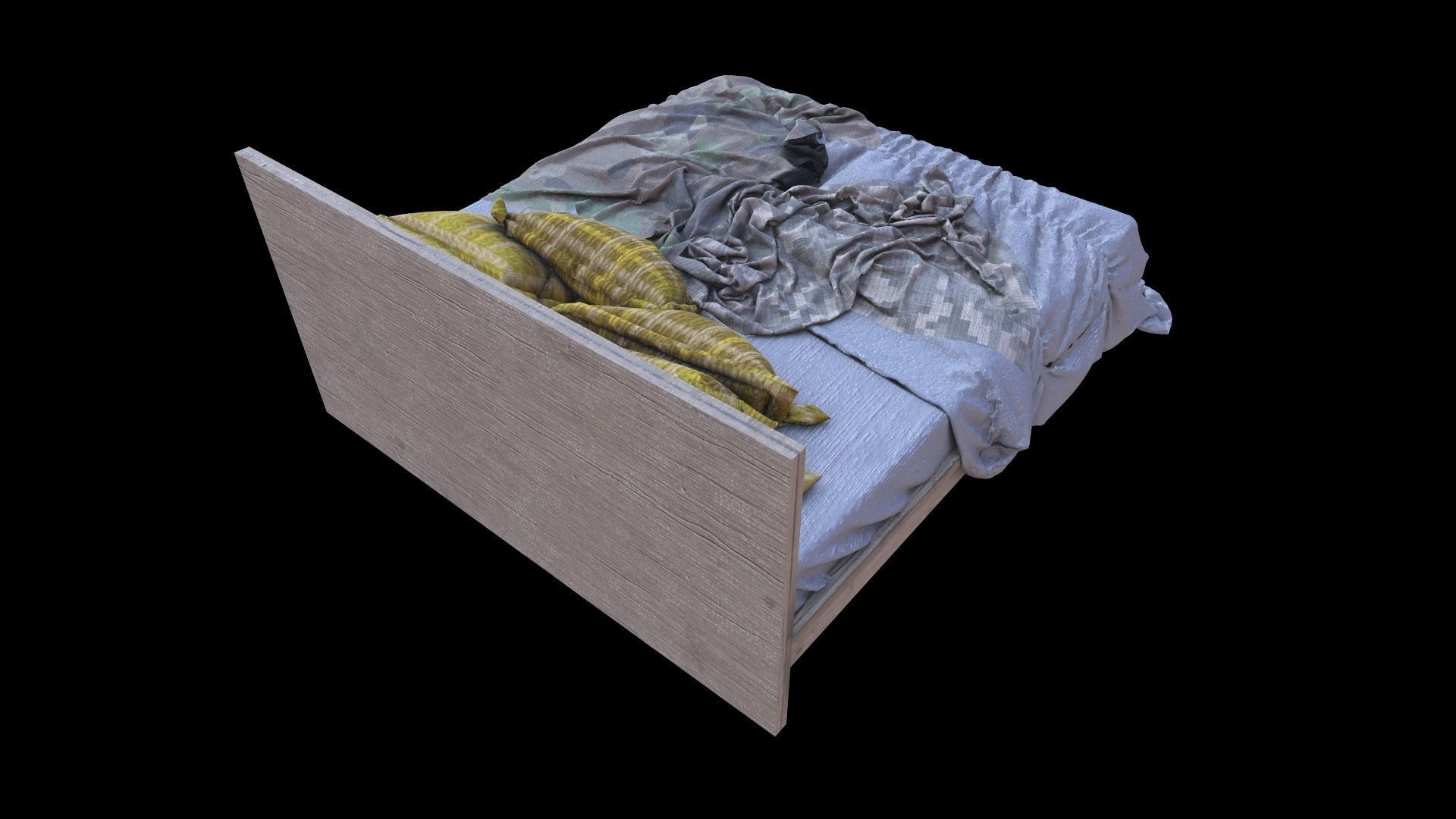PBR Beds - 5 Pieces 3D model_6
