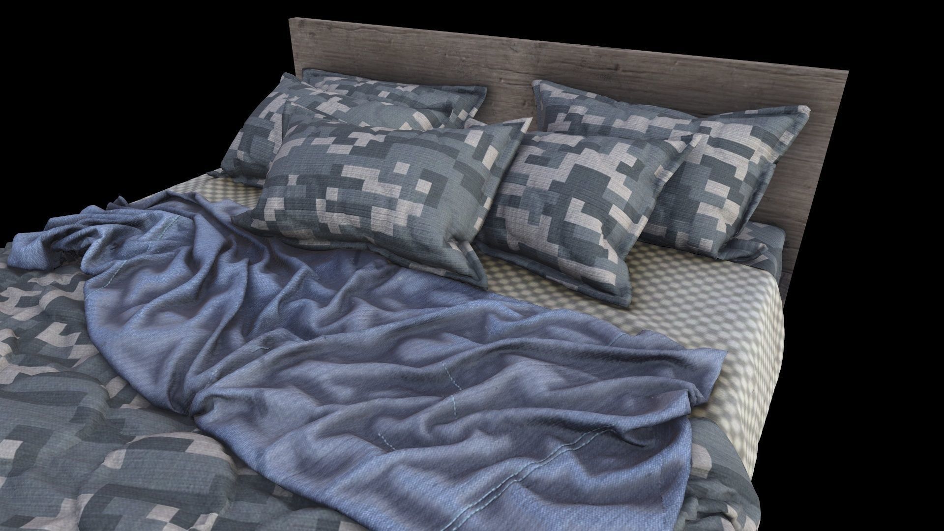 PBR Beds - 5 Pieces 3D model_15