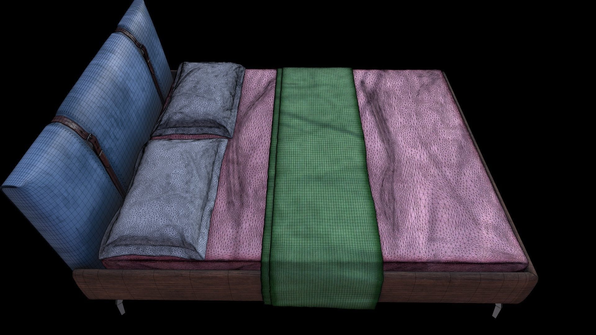 PBR Beds - 5 Pieces 3D model_28