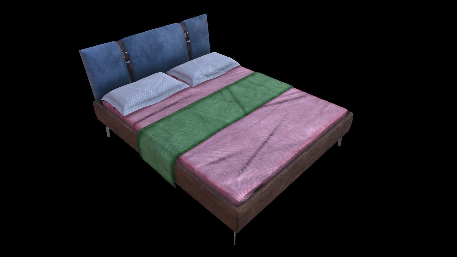 PBR Beds - 5 Pieces 3D model_25