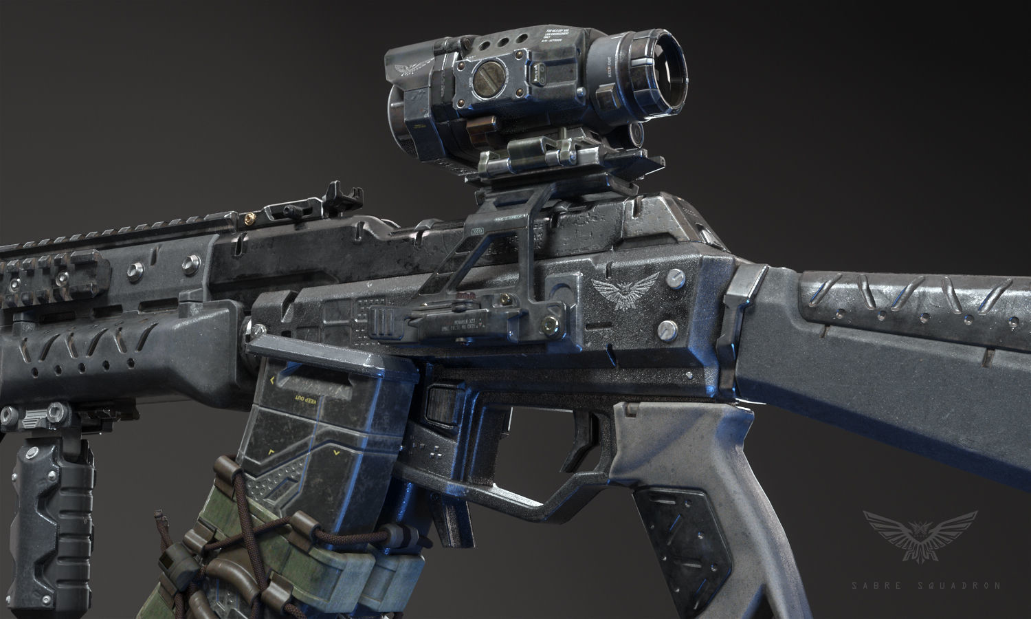 SCIFI - RECON SOLDIER Low-poly 3D model_10