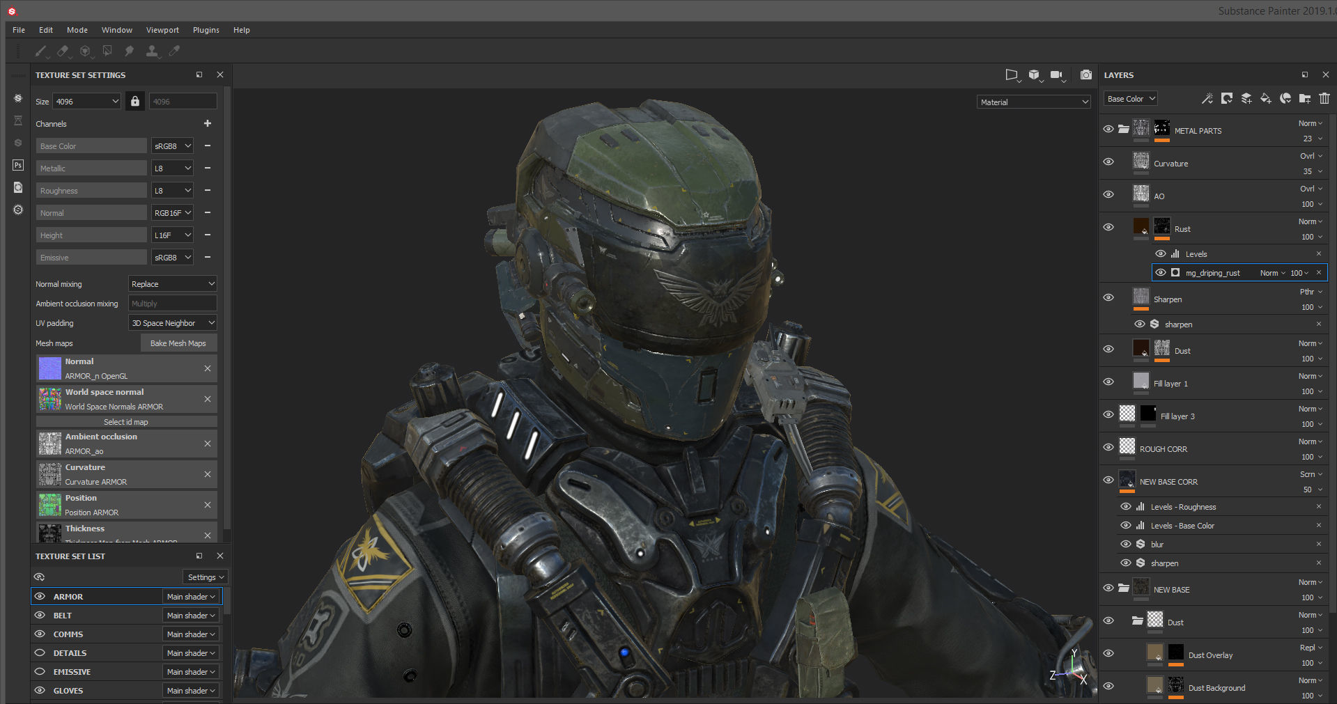 SCIFI - RECON SOLDIER Low-poly 3D model_15