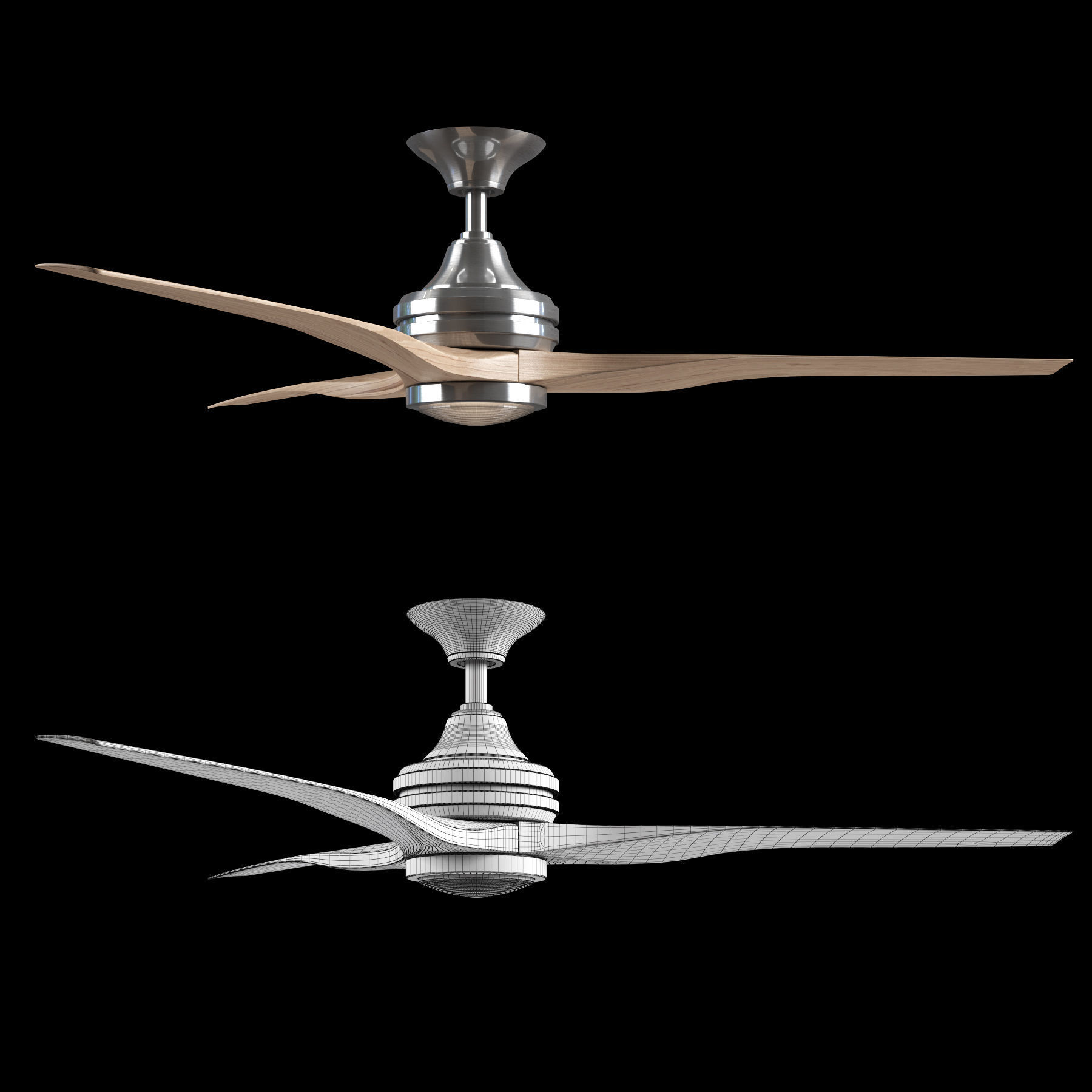 Spitfire ceiling fan 3D model_4