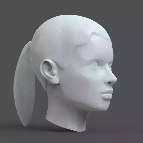 CAD-friendly young woman Head Model F3P1D0V1head 3D model 3D model