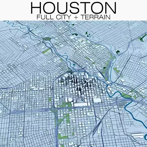 Houston with terrain
