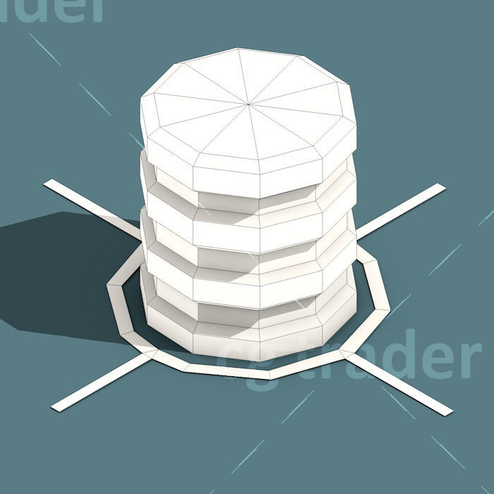 Low Poly Cryptocurrency Blockchain Pack 02 Low-poly 3D model_27