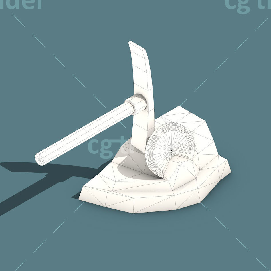 Low Poly Cryptocurrency Blockchain Pack 02 Low-poly 3D model_10