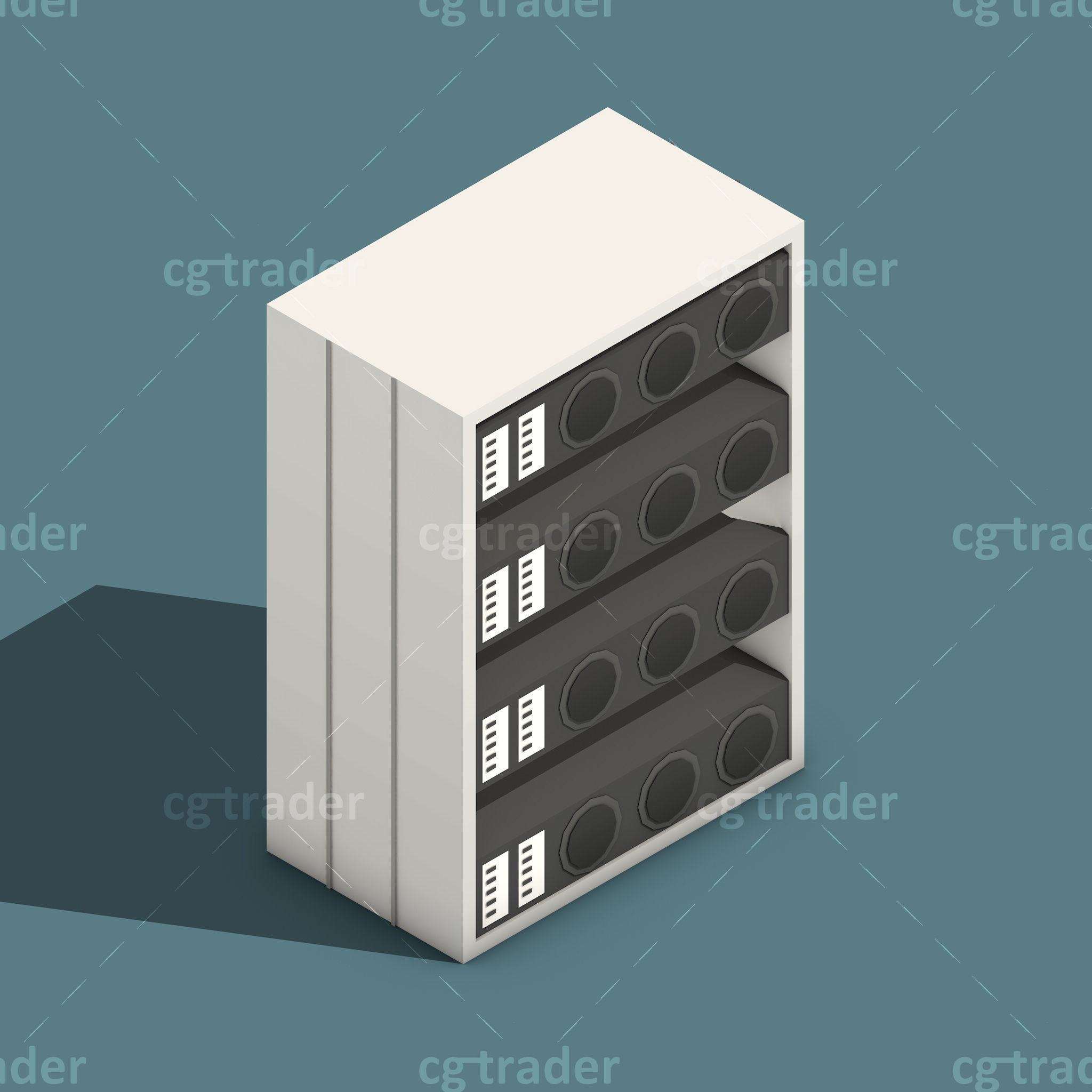 Low Poly Cryptocurrency Blockchain Pack 02 Low-poly 3D model_6