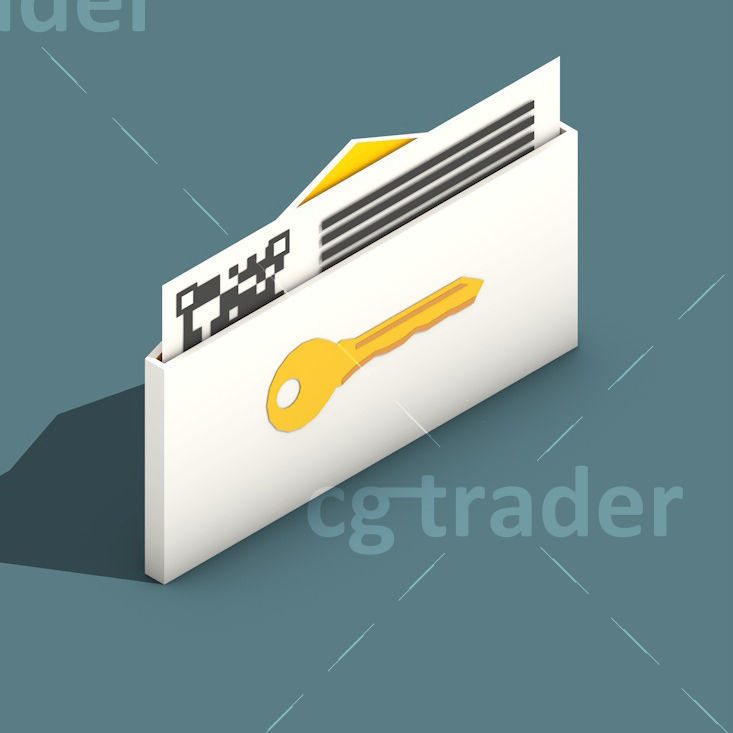 Low Poly Cryptocurrency Blockchain Pack 02 Low-poly 3D model_22