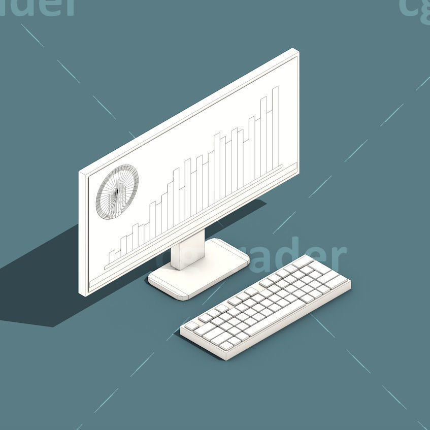 Low Poly Cryptocurrency Blockchain Pack 02 Low-poly 3D model_16