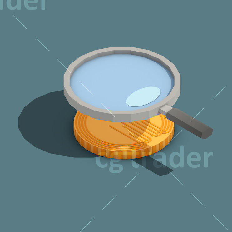 Low Poly Cryptocurrency Blockchain Pack 02 Low-poly 3D model_30