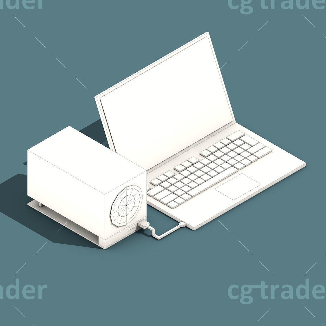 Low Poly Cryptocurrency Blockchain Pack 02 Low-poly 3D model_18