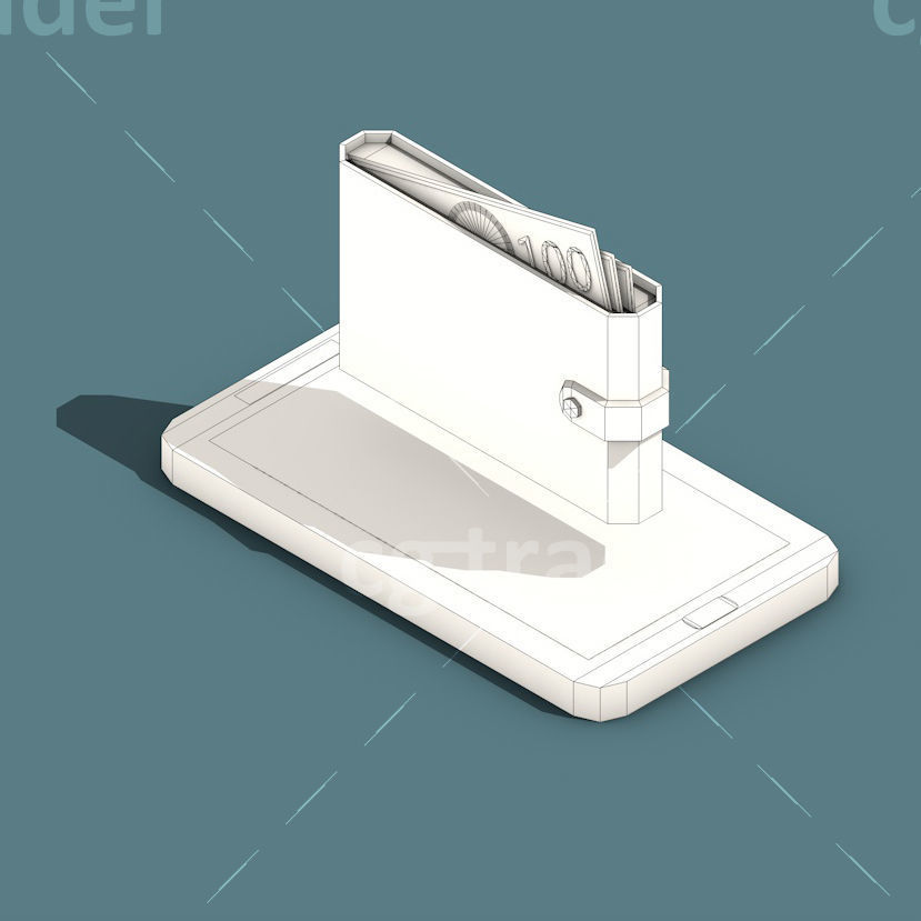 Low Poly Cryptocurrency Blockchain Pack 02 Low-poly 3D model_14