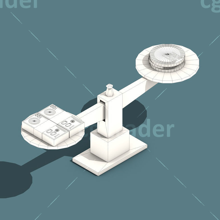 Low Poly Cryptocurrency Blockchain Pack 02 Low-poly 3D model_29