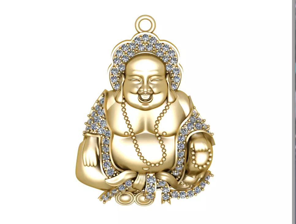 Buddha happy jewelry Free 3D print model