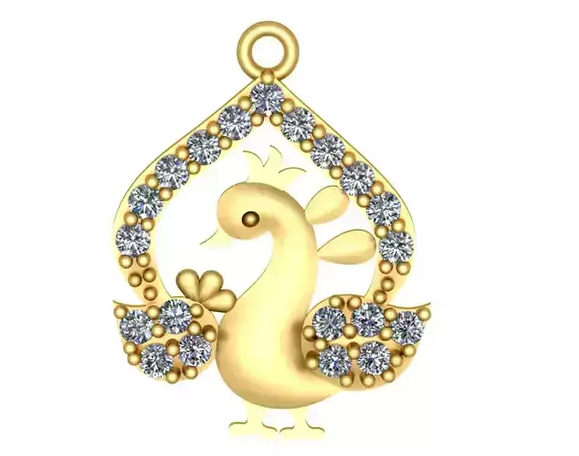 Peacock jewelry diamond