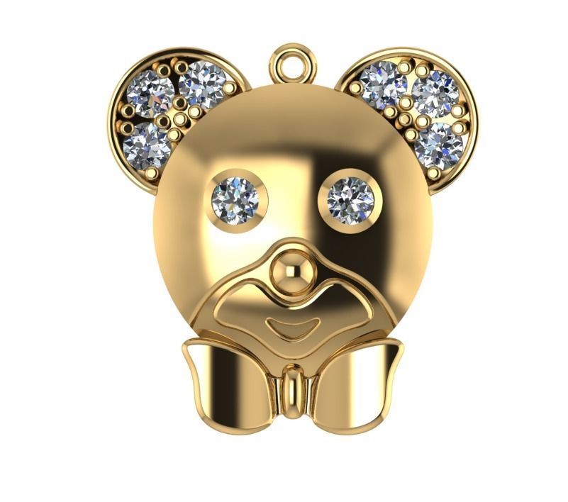 bear jewelry 3D print model_6