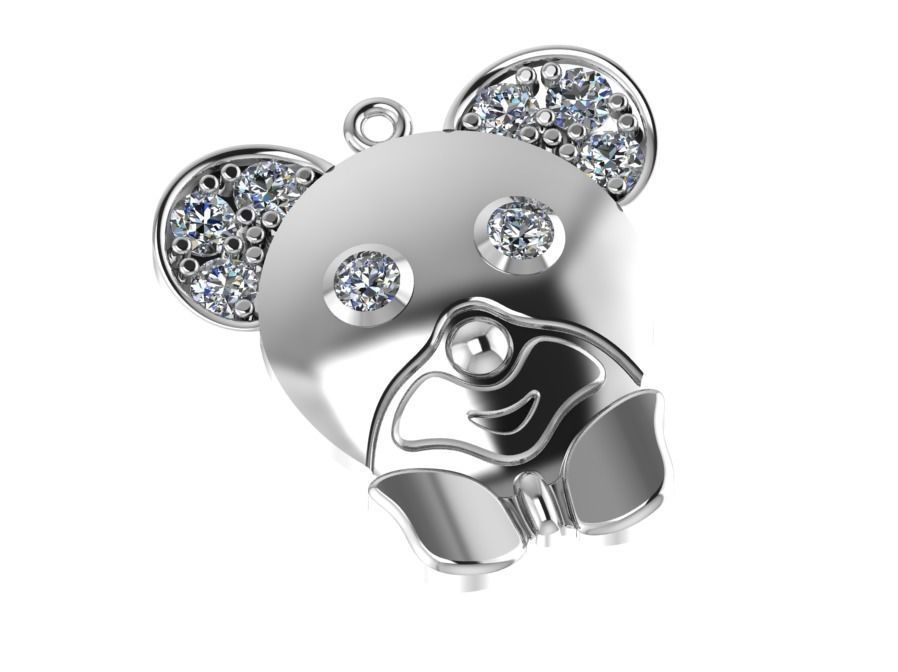 bear jewelry 3D print model_3