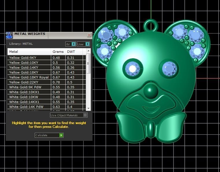 bear jewelry 3D print model_5