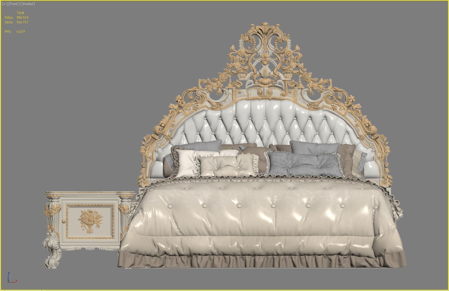 Asnaghi Muss Bed 3D model_7