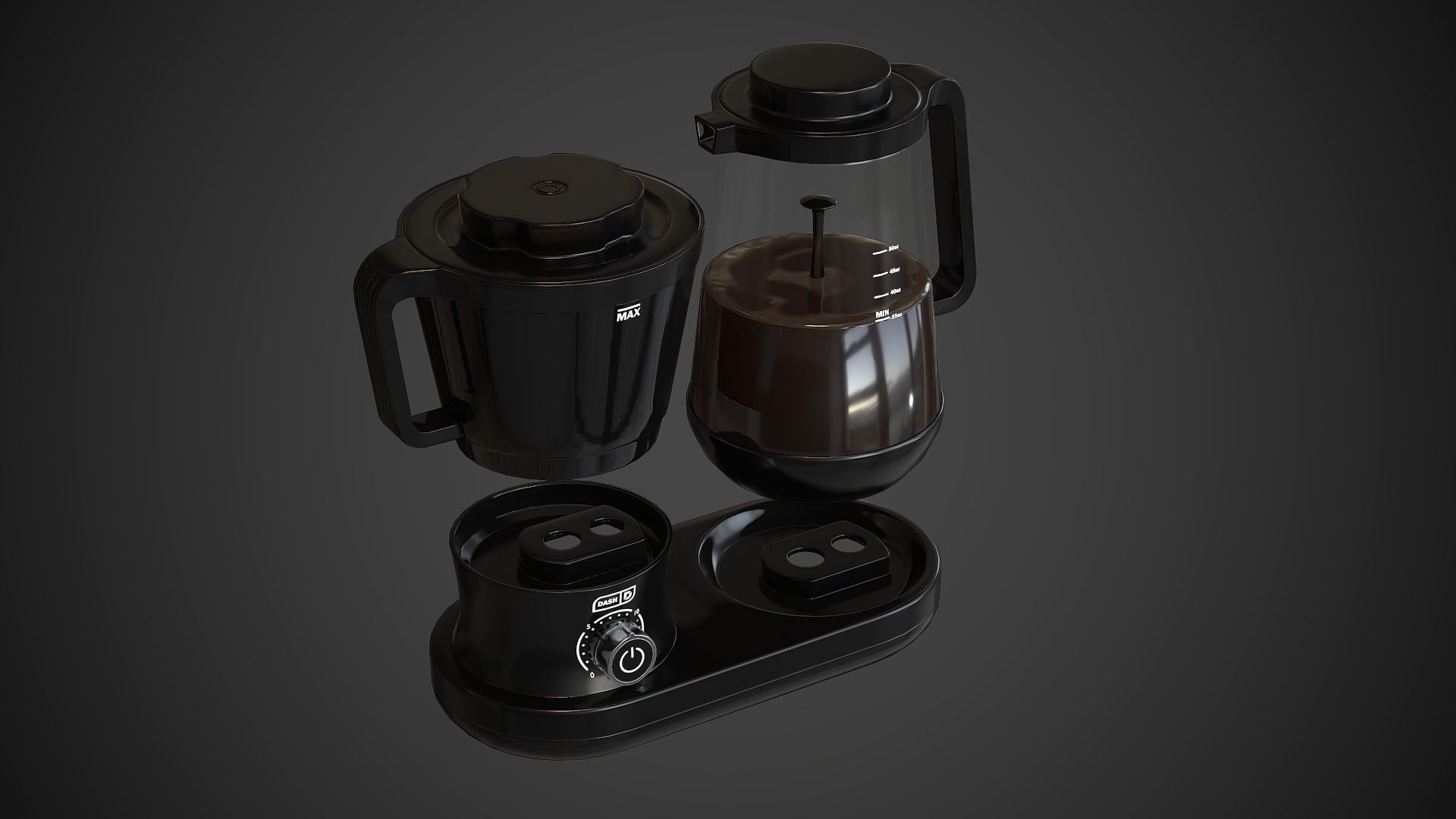 Dash Rapid Coffe maker Low-poly 3D model_3