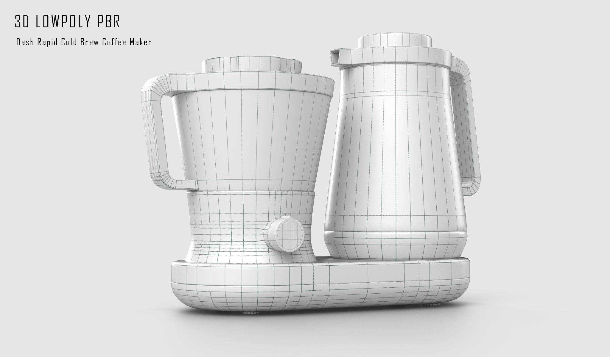 Dash Rapid Coffe maker Low-poly 3D model_4