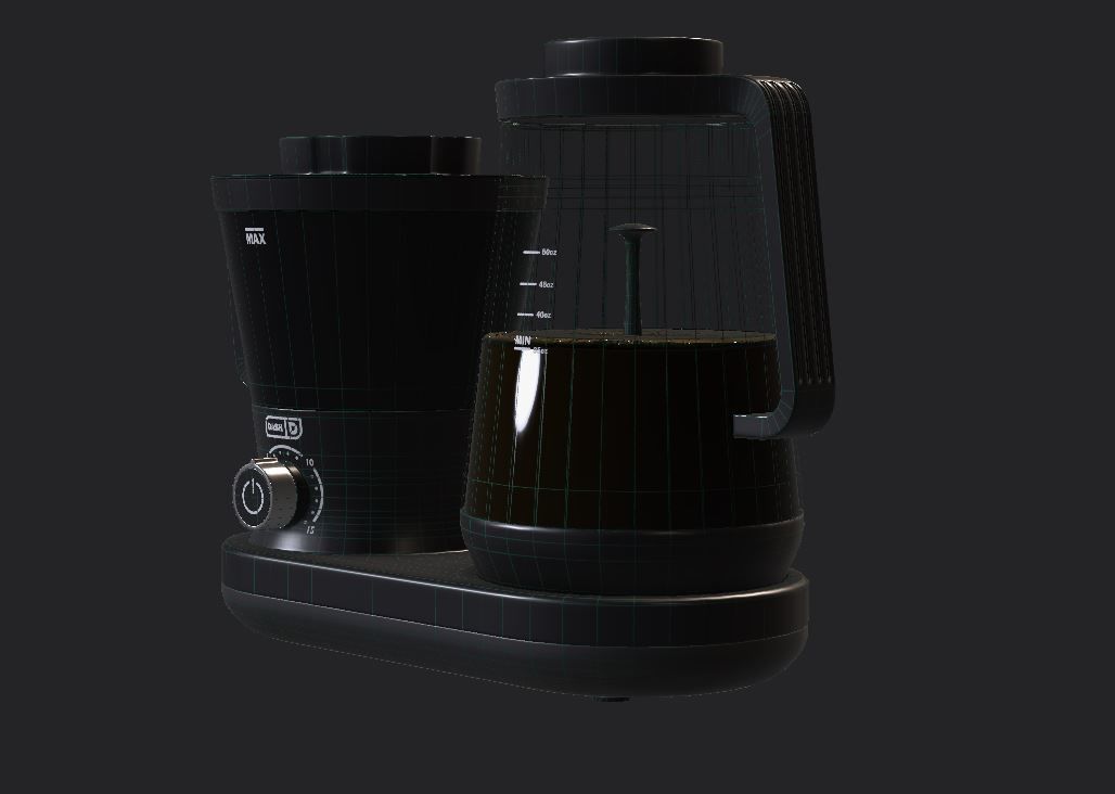 Dash Rapid Coffe maker Low-poly 3D model_6