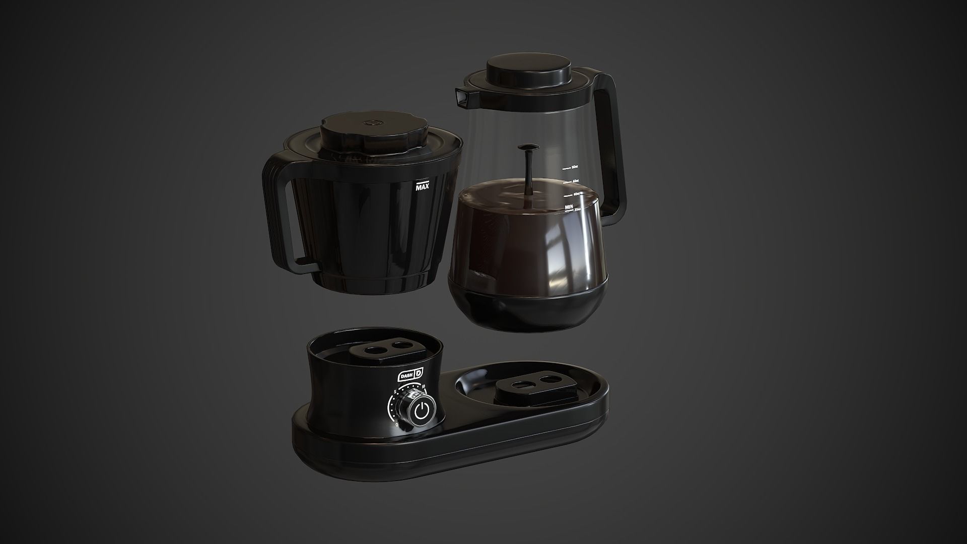 Dash Rapid Coffe maker Low-poly 3D model_2