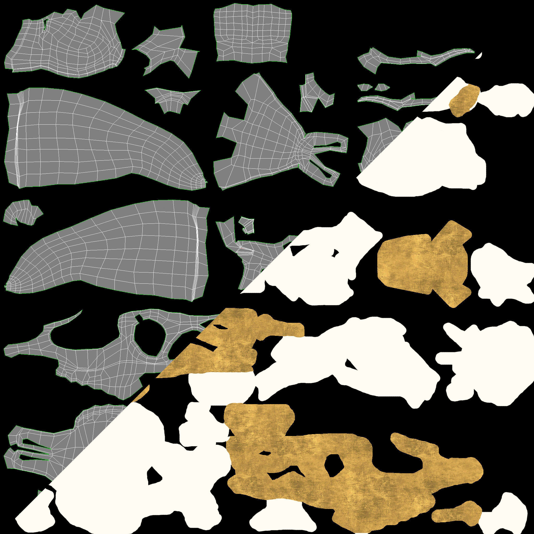 A carved cow skull 3D model_22