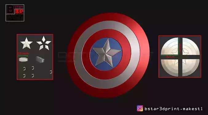The captain America Shield - Infinity War -  Endgame - Marvel  3D print model