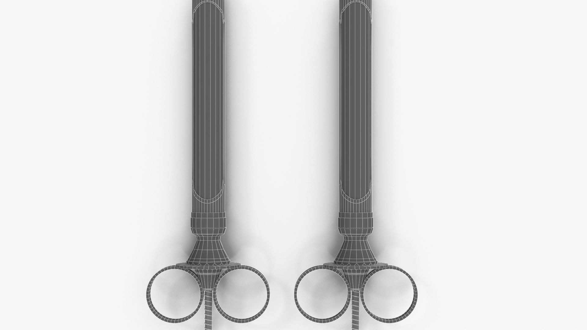 syringe two syringes Low-poly 3D model_11