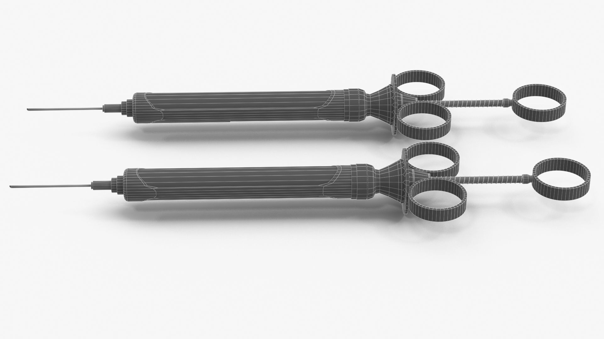 syringe two syringes Low-poly 3D model_9