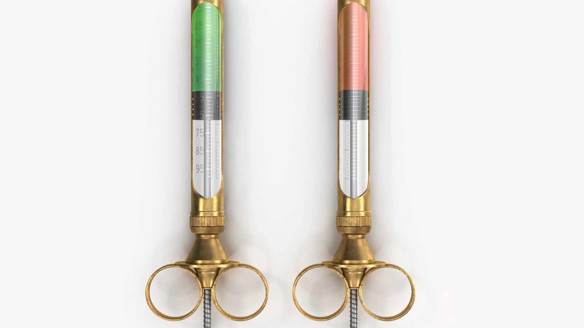 syringe two syringes Low-poly 3D model_3