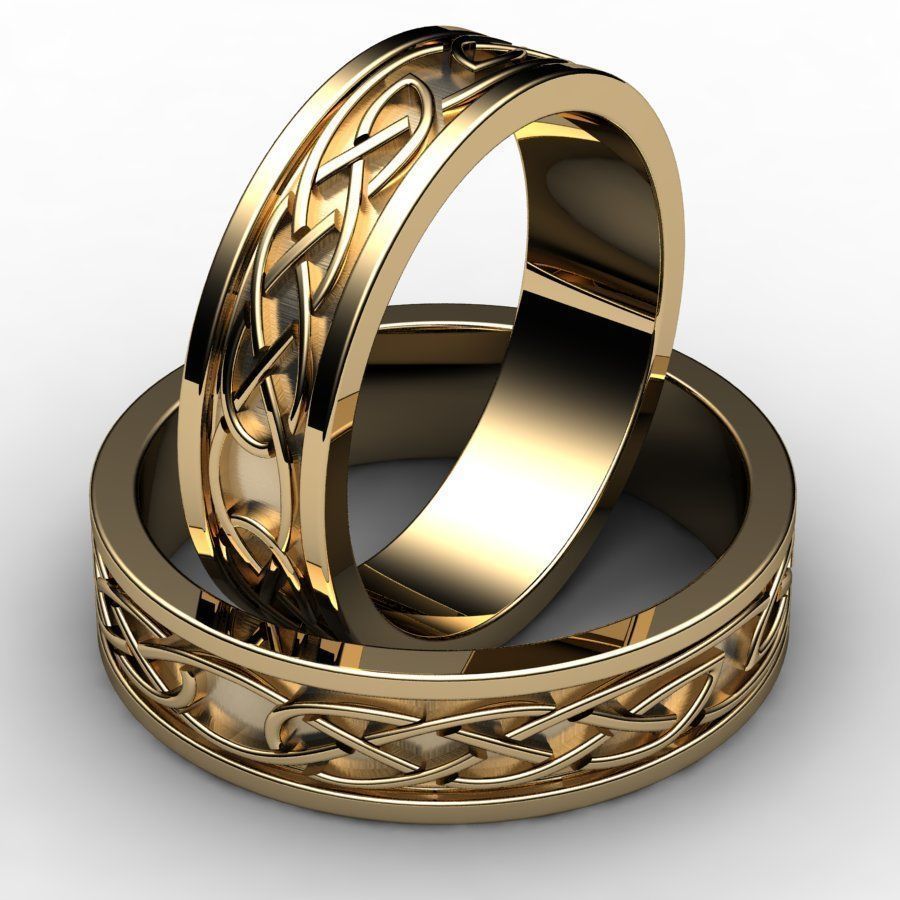 wedding rings 3D print model