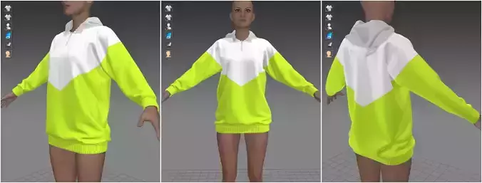 Marvelous Designer Garment - Light Green Sweater