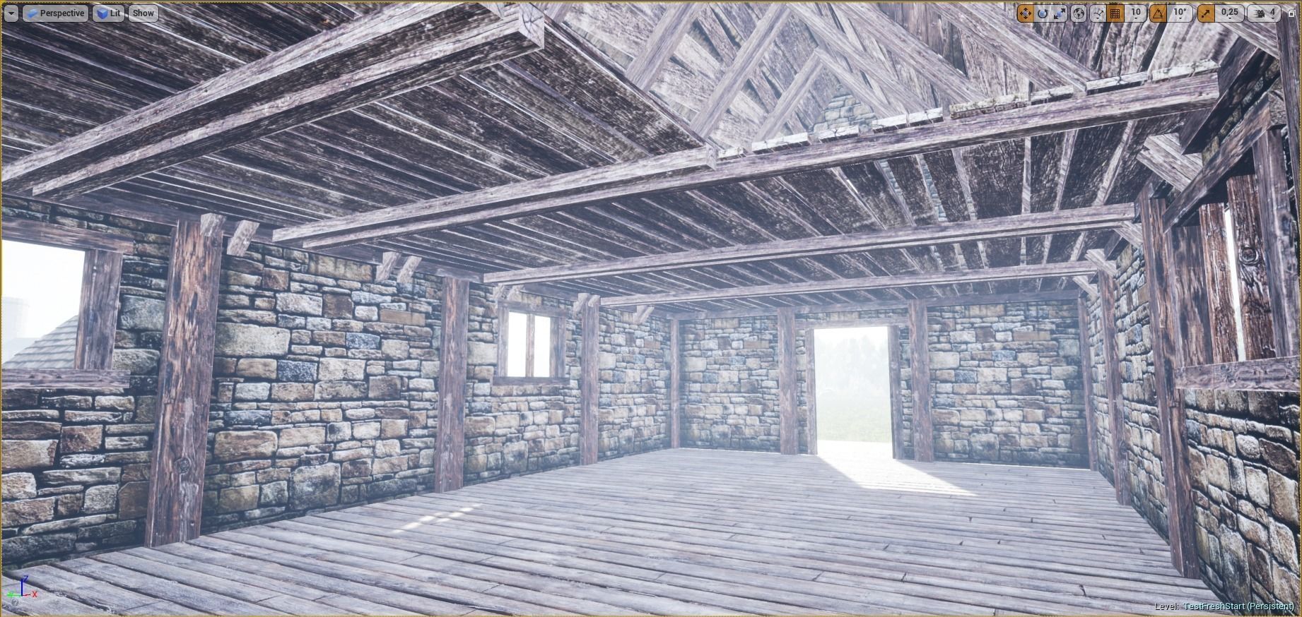 Medieval Farm Workshop House Low-poly 3D model_3
