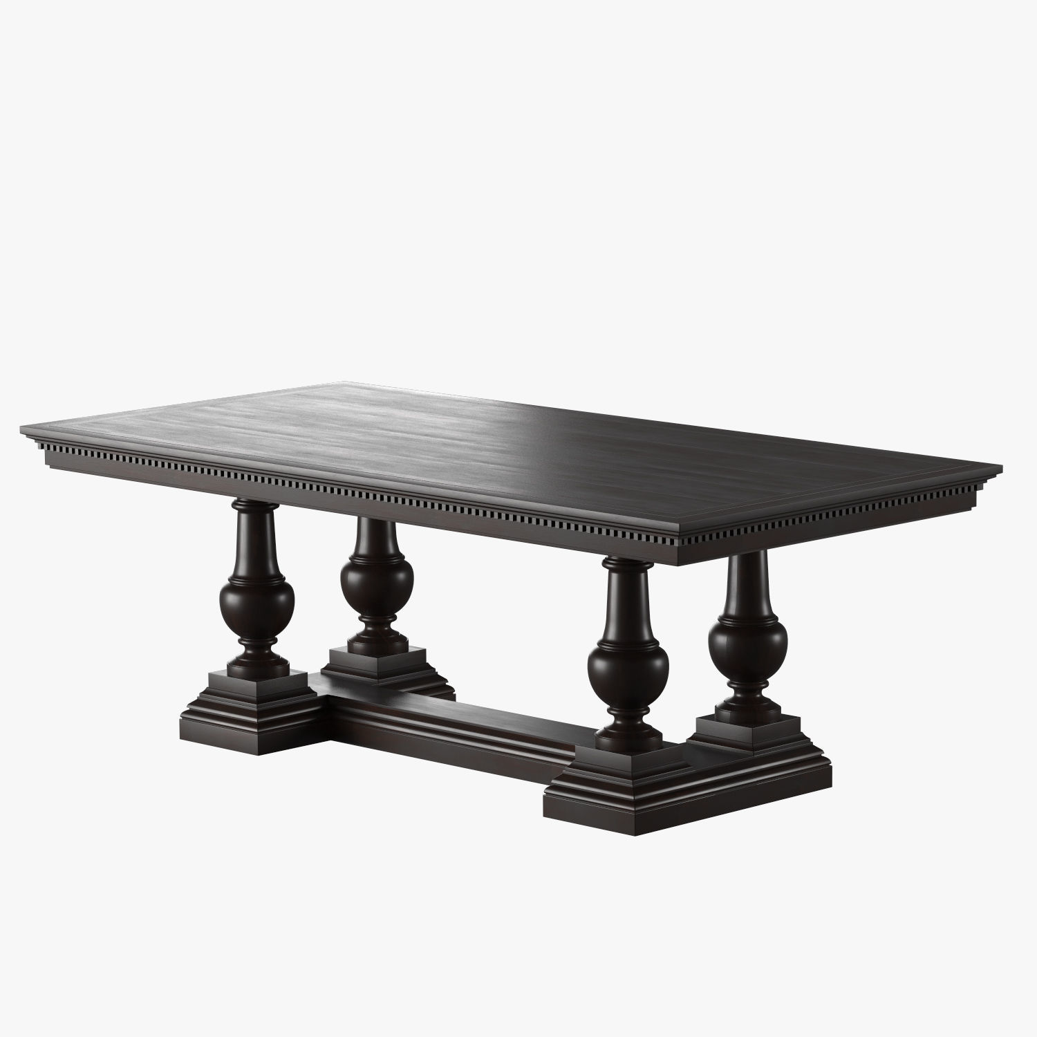 ST JAMES RECTANGULAR EXTENSION DINING TABLE 3D model_5
