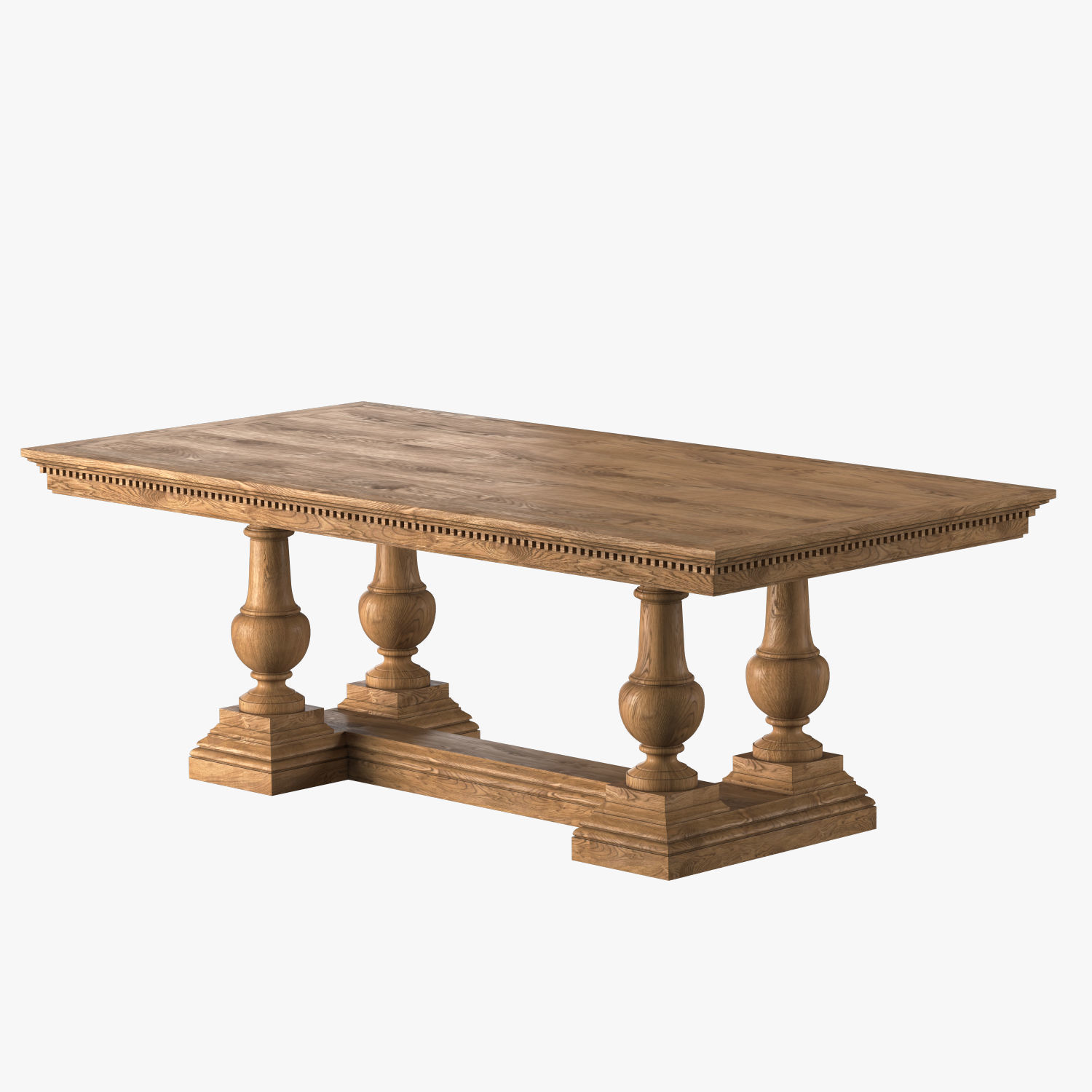 ST JAMES RECTANGULAR EXTENSION DINING TABLE 3D model_7