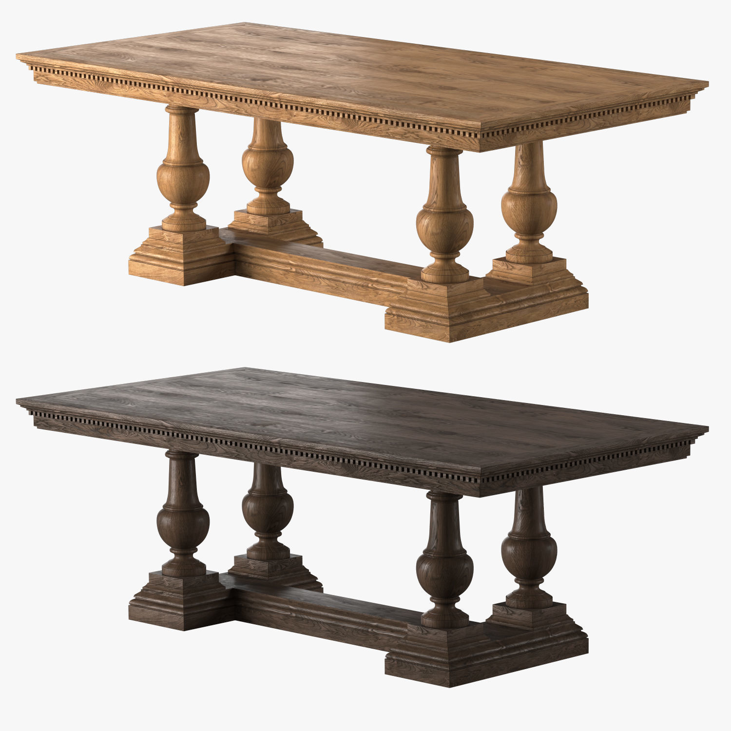 ST JAMES RECTANGULAR EXTENSION DINING TABLE 3D model_1