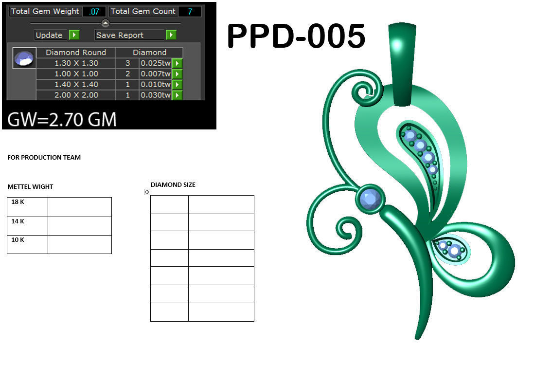 Women pendant 3dm render detail 3D print model 3D print model_6