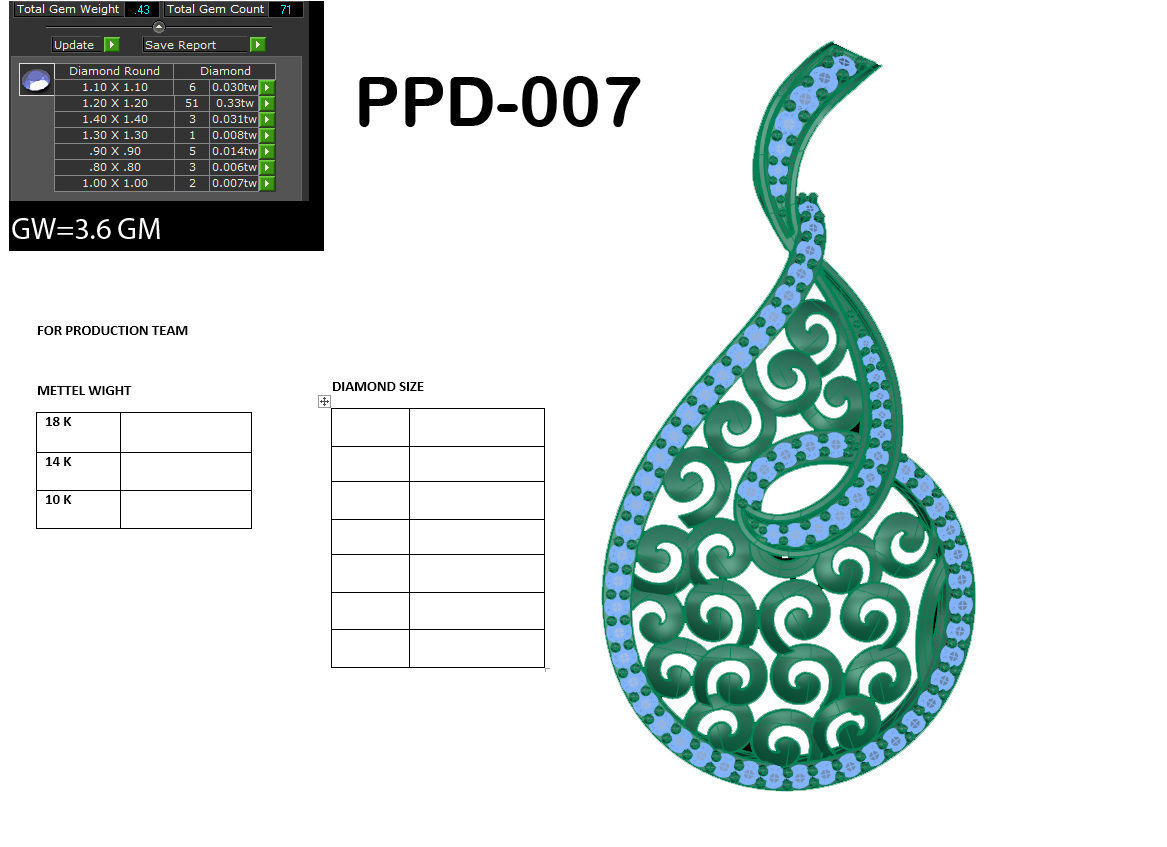 Women pendant 3dm render detail 3D print model 3D print model_6