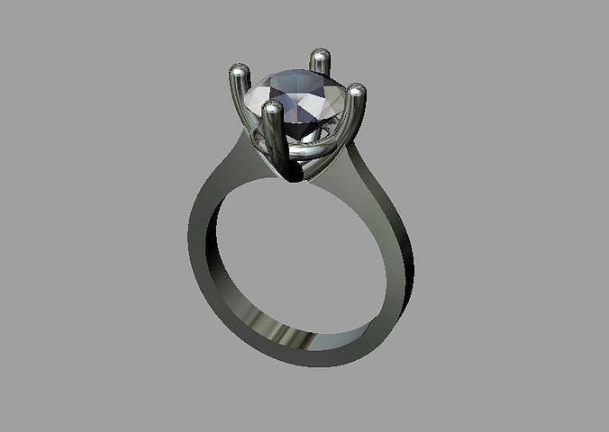 Diamond Engagement Ring 3D print model