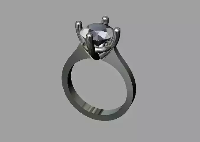 Diamond Engagement Ring 3D print model