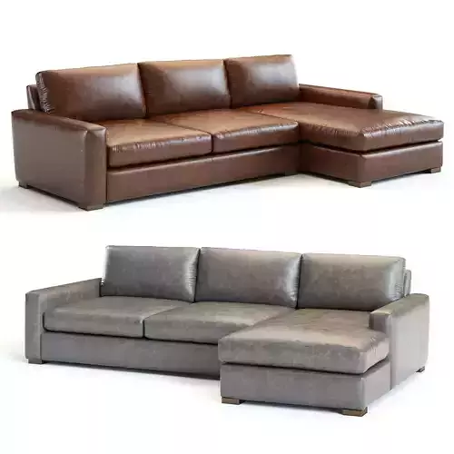 Restoration Hardware - Maxwell Leather Sectional